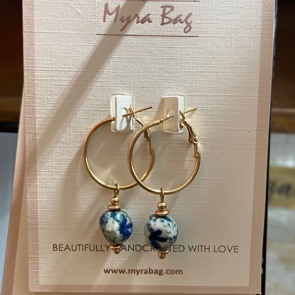 Myra Bag Jewelry - Blue Droplet earrings  